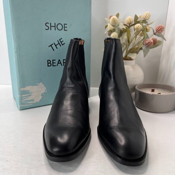 Shoe The Bear Eli Leather Upper Chelsea Ankle Boot Pull On Black Men 10 Tried On - Picture 2 of 11